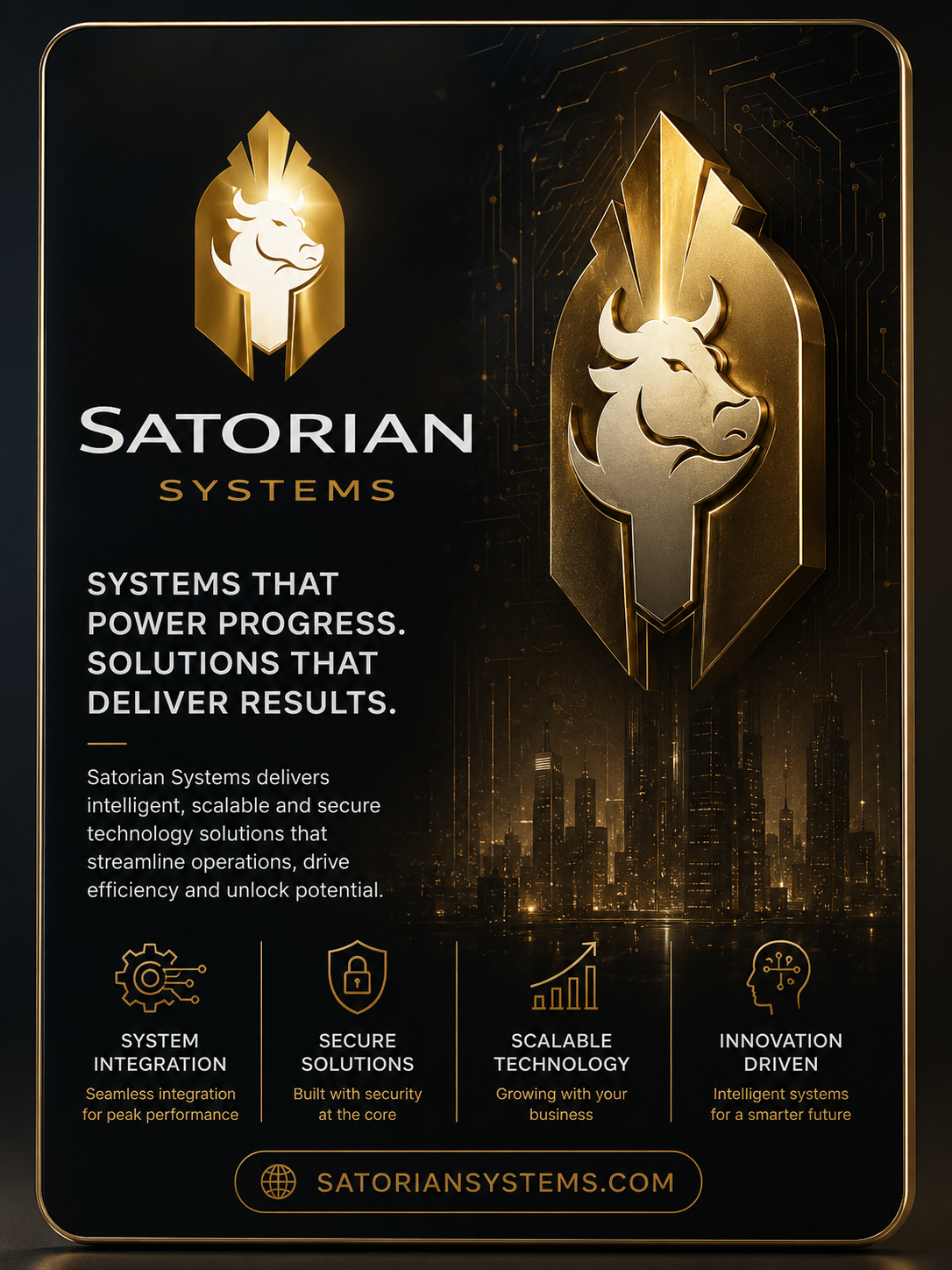 Satorian Systems brand card